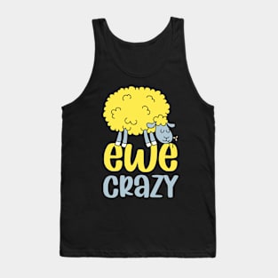 Ewe Crazy Sheep Sheep Herd Shepherd Cotton Tank Top